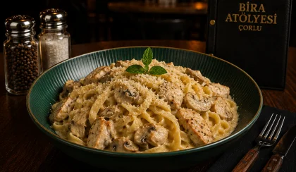 Tagliatelli Kremalı Mantarlı & Tavuklu