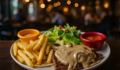 Steak Bonfile Kremalı Mantarlı