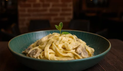 Tagliatelli Kremalı Mantarlı & Tavuklu